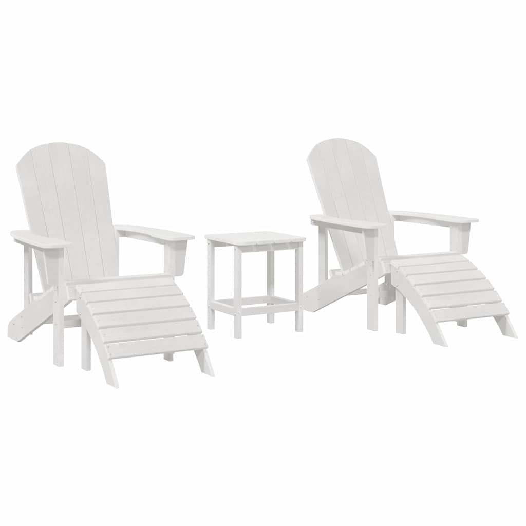 Sedia da Giardino 3 pz Bianco Polietilene