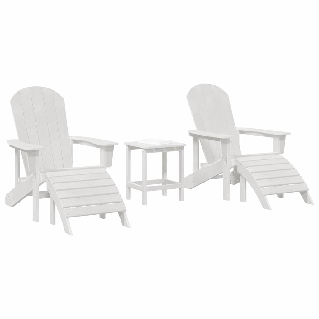 Sedia da Giardino 3 pz Bianco Polietilene