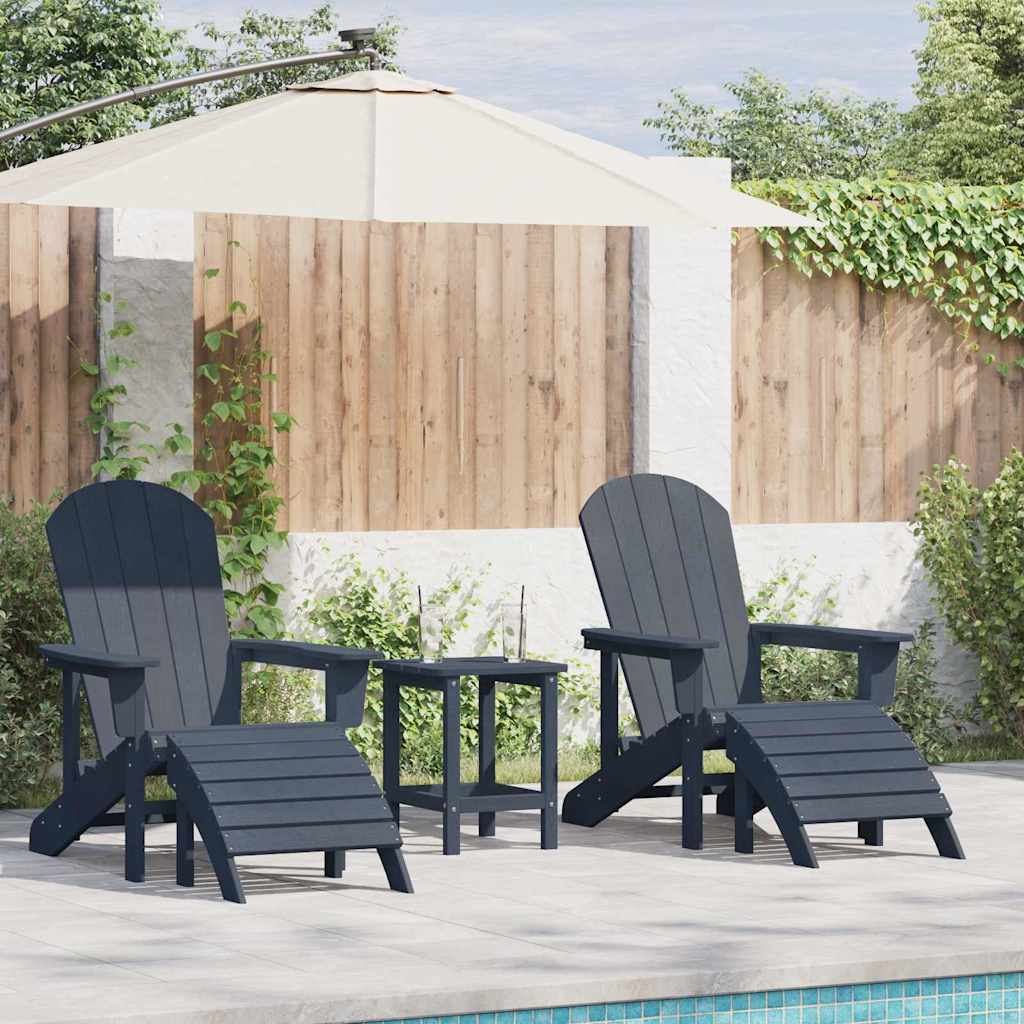 Sedia da Giardino 3 pz Navy Polietilene
