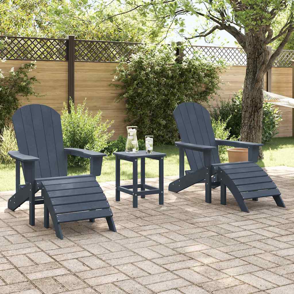 Sedia da Giardino 3 pz Navy Polietilene