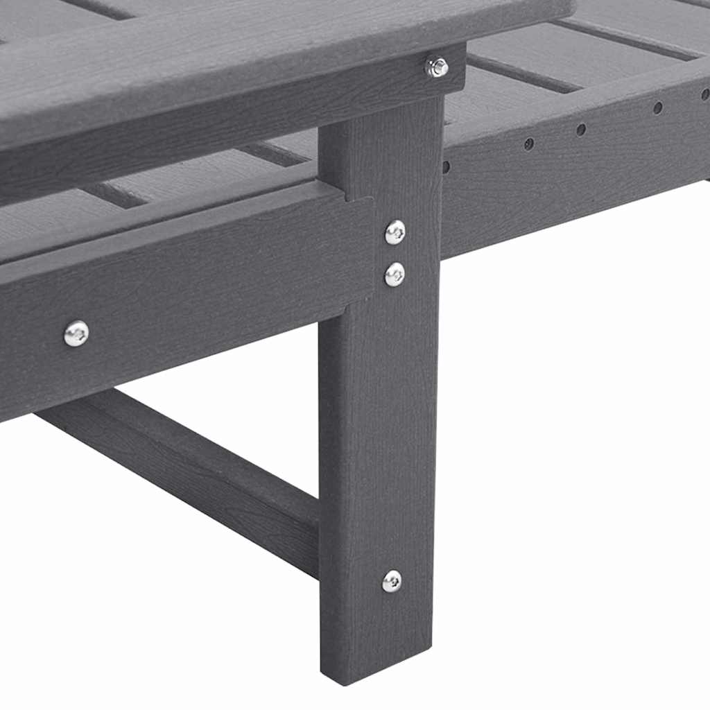 Lettino da sole 3 pz Polietilene Grigio chiaro