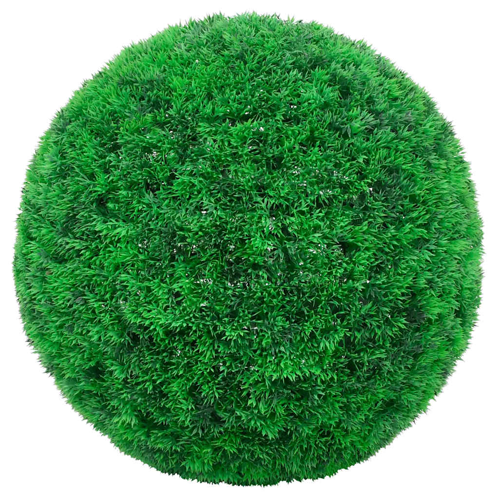 Sfere di Bosso Artificiale con Luci LED 2 pz Verdi 52 cm
