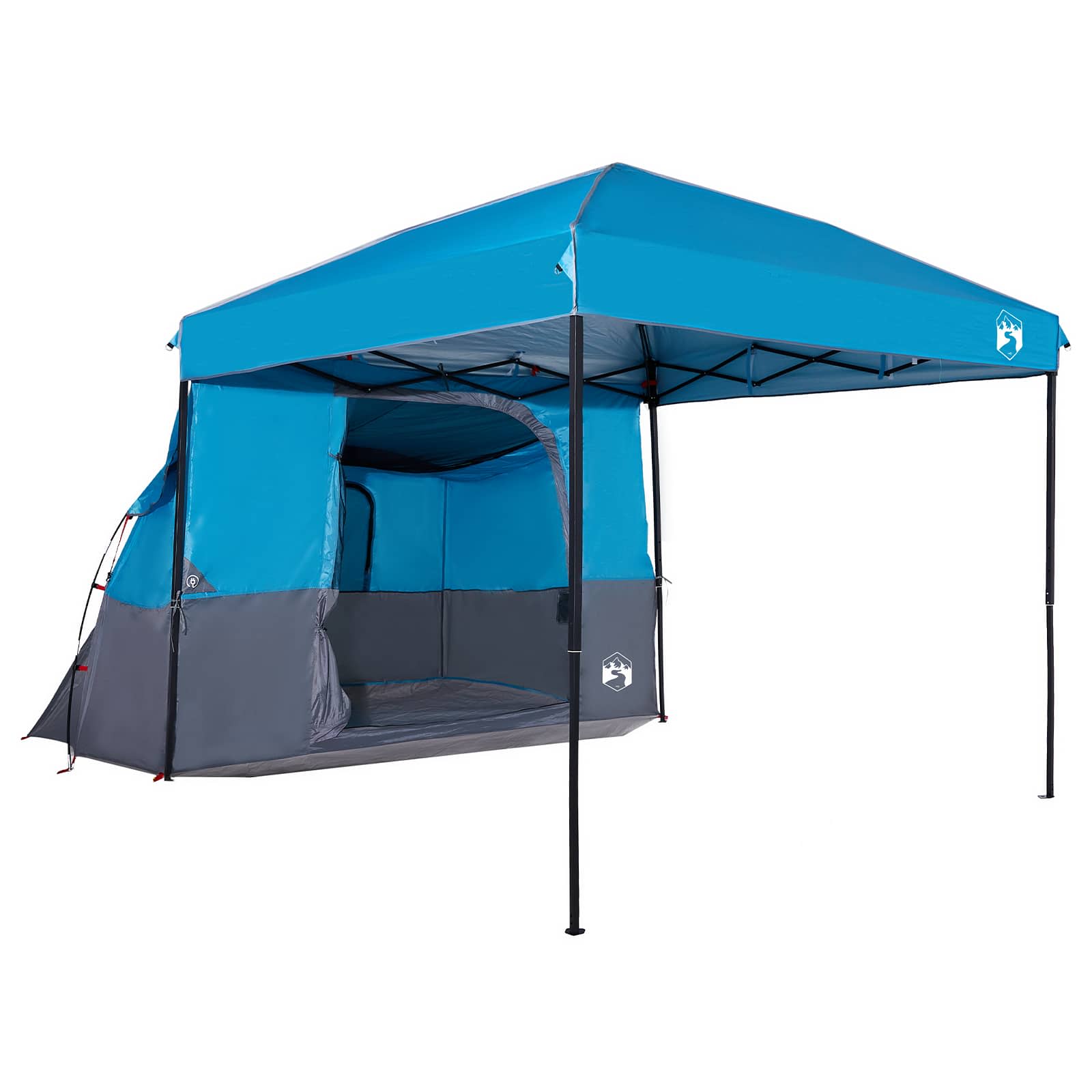 Set di Tende da Campeggio 2 pz 4 persona Blu Taffeta e Tessuto
