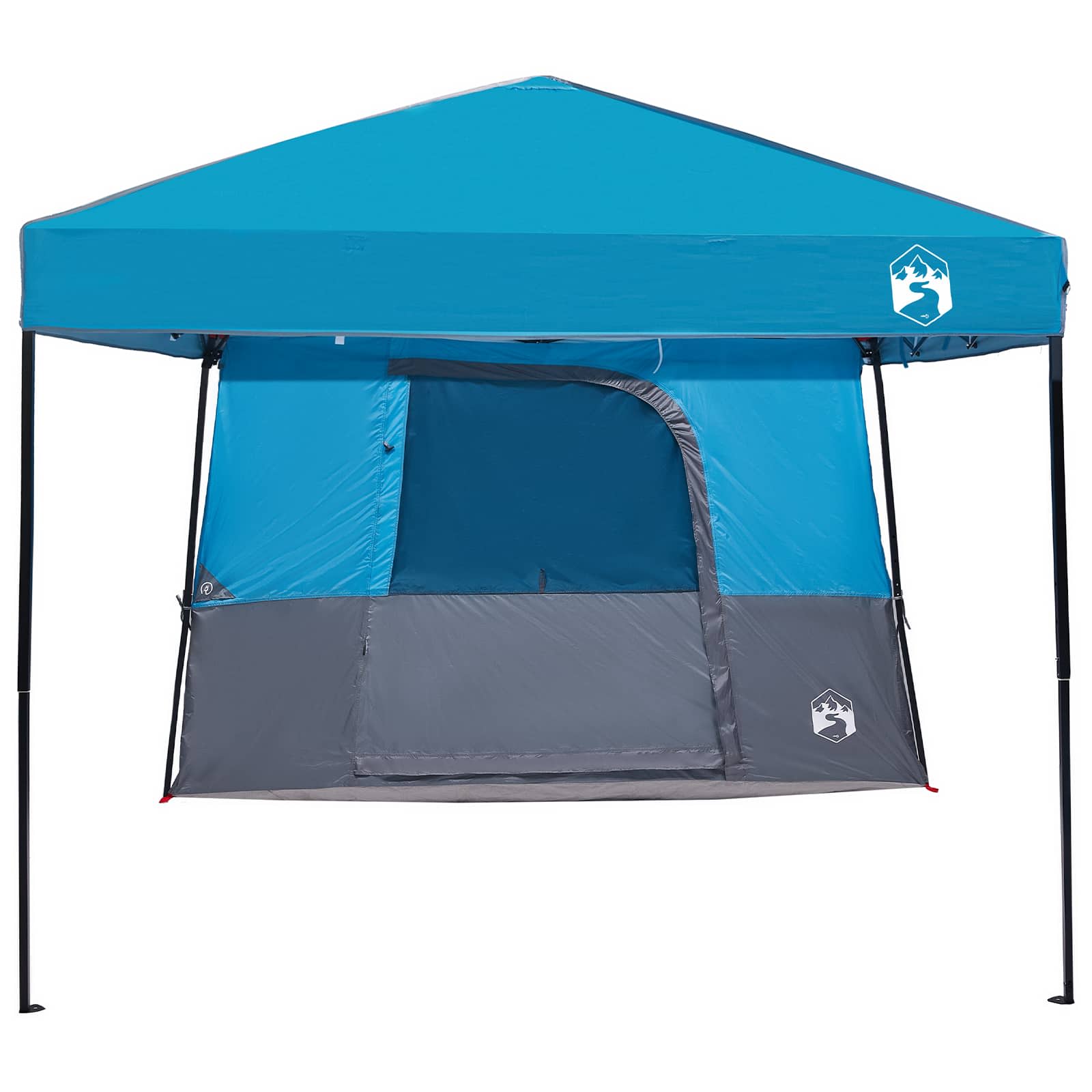 Set di Tende da Campeggio 2 pz 4 persona Blu Taffeta e Tessuto