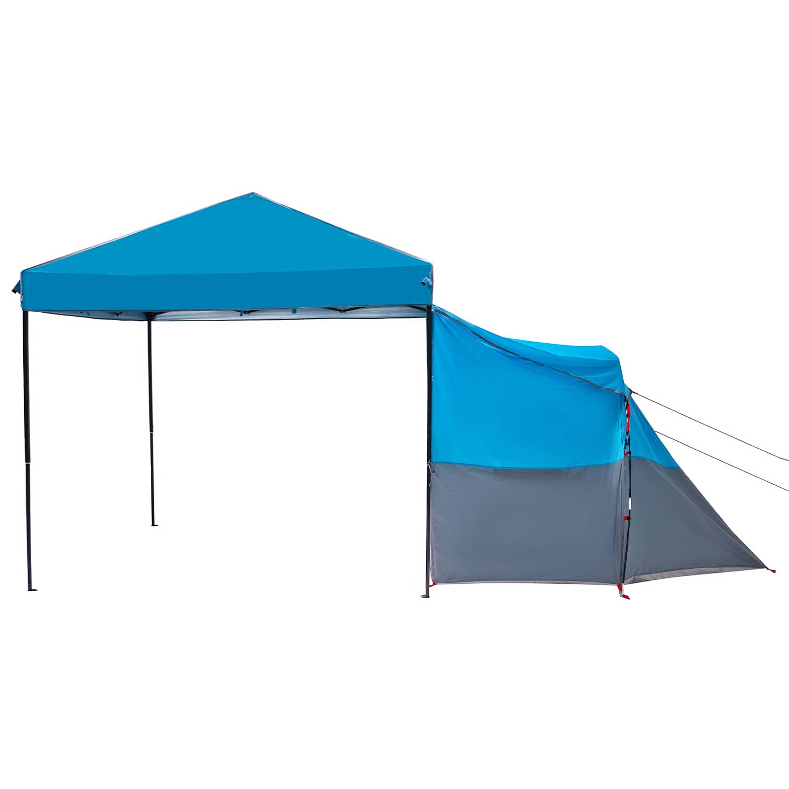 Set di Tende da Campeggio 2 pz 4 persona Blu Taffeta e Tessuto
