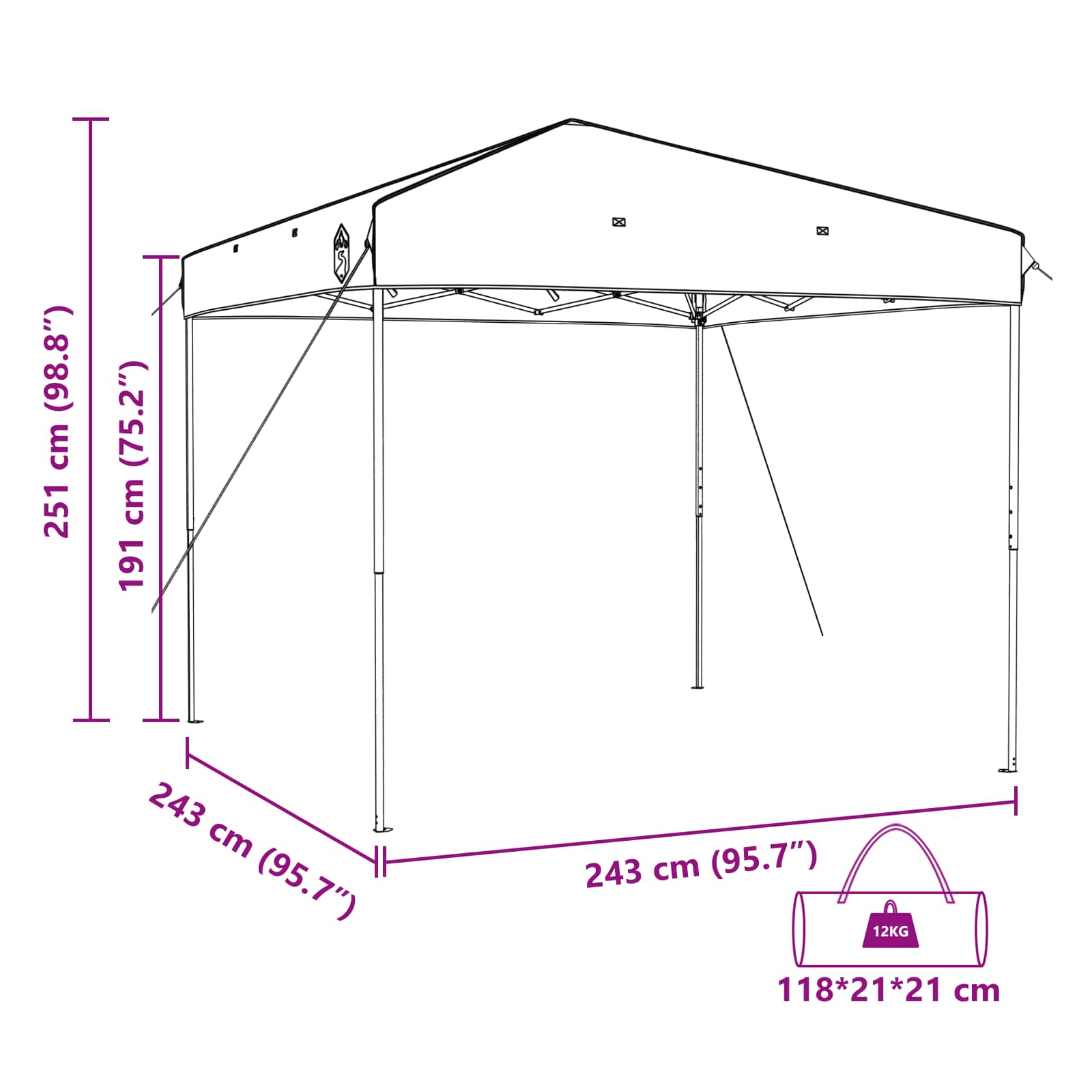 Set di Tende da Campeggio 2 pz 6 persona Blu Taffeta e Tessuto