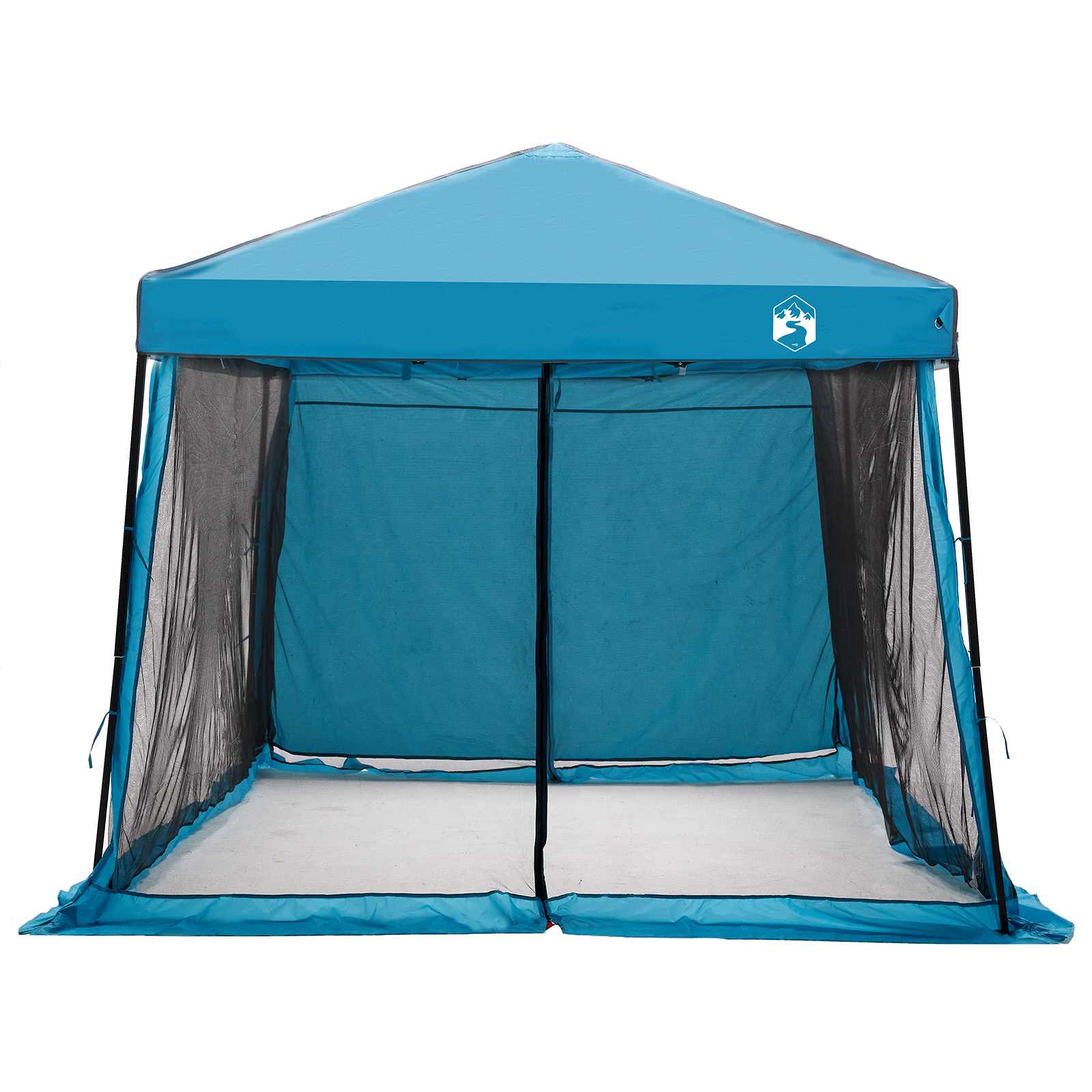 Set di Tende da Campeggio 2 pz 6 persona Blu Taffeta e Tessuto