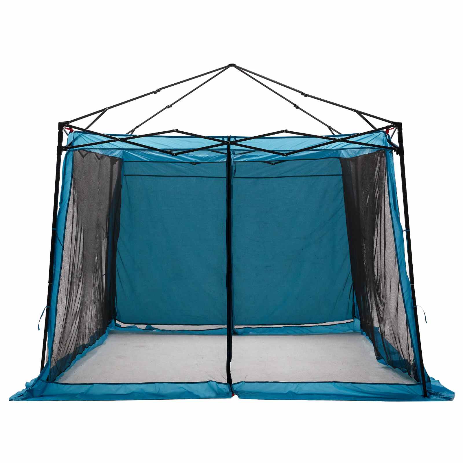 Set di Tende da Campeggio 2 pz 6 persona Blu Taffeta e Tessuto