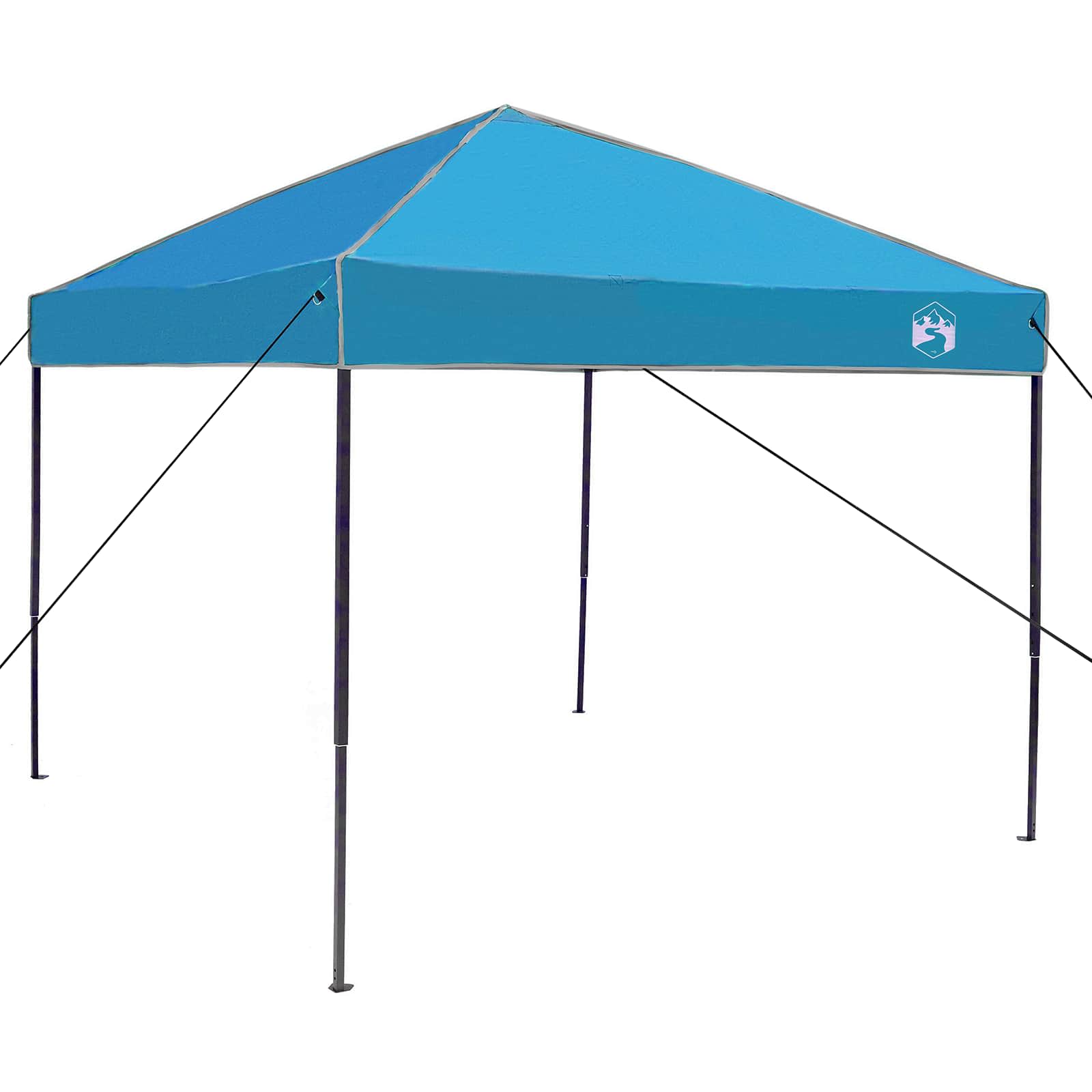 Set di Tende da Campeggio 2 pz 6 persona Blu Taffeta e Tessuto