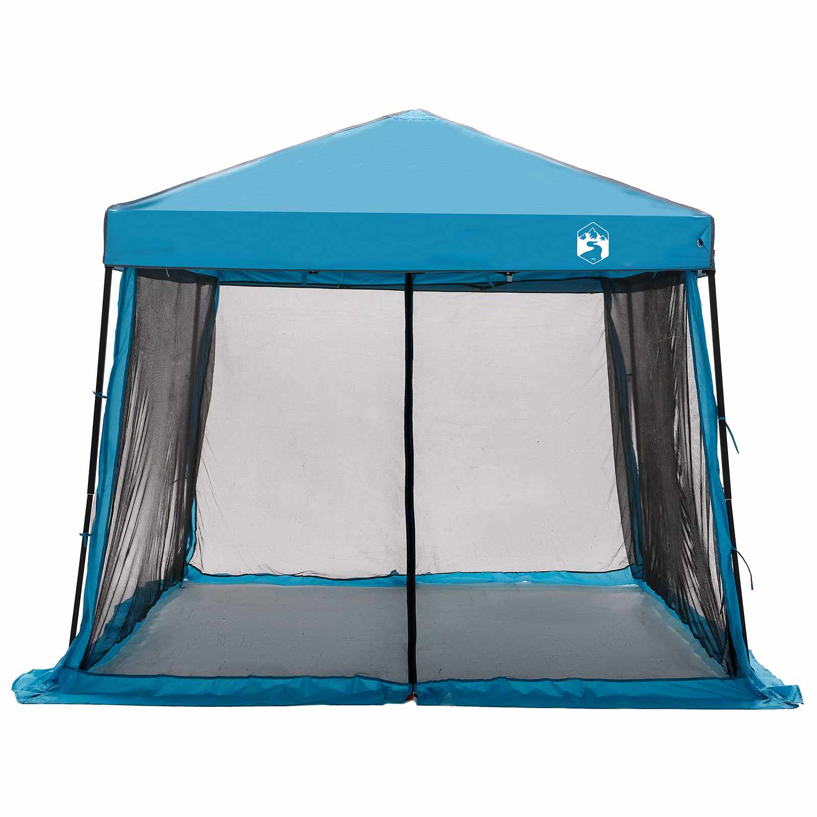 Set di Tende da Campeggio 2 pz 6 persona Blu Taffeta e Tessuto