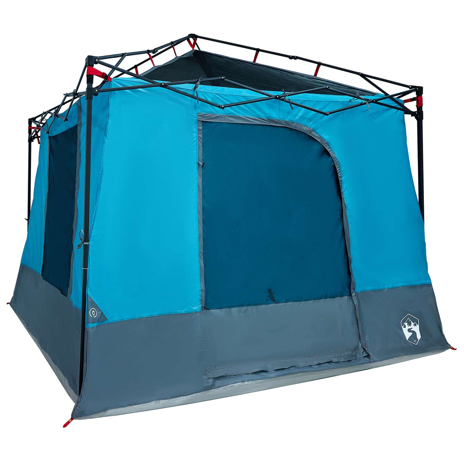 Set di Tende da Campeggio 2 pz 6 persona Blu Taffeta e Tessuto