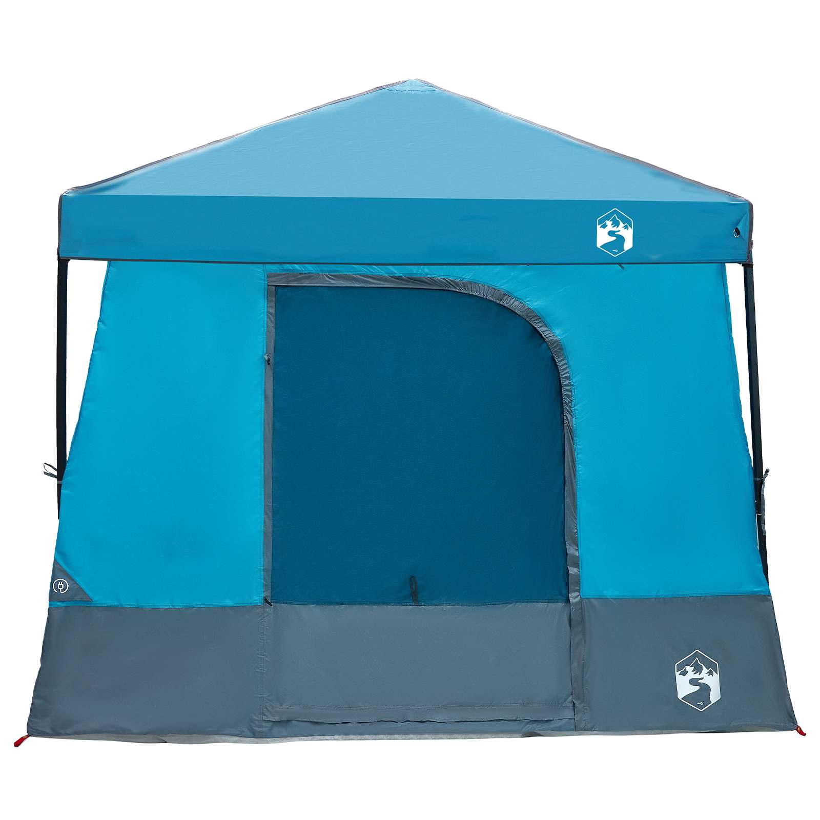 Set di Tende da Campeggio 2 pz 6 persona Blu Taffeta e Tessuto