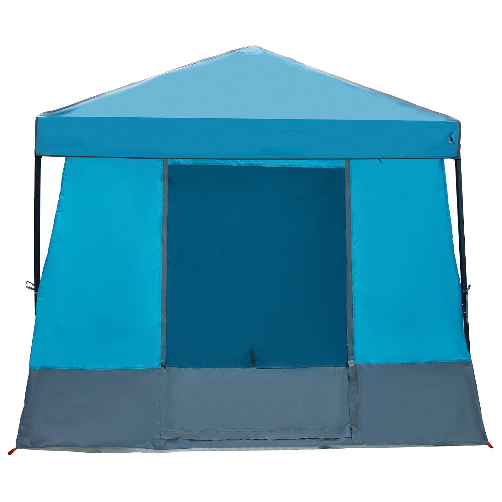 Set di Tende da Campeggio 2 pz 6 persona Blu Taffeta e Tessuto