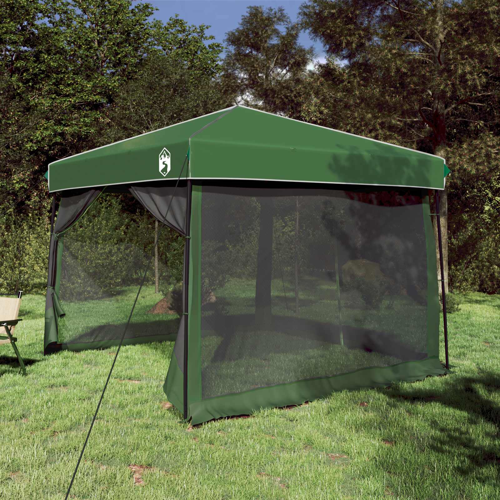 Set di Tende da Campeggio 2 pz 6 persona Verde
