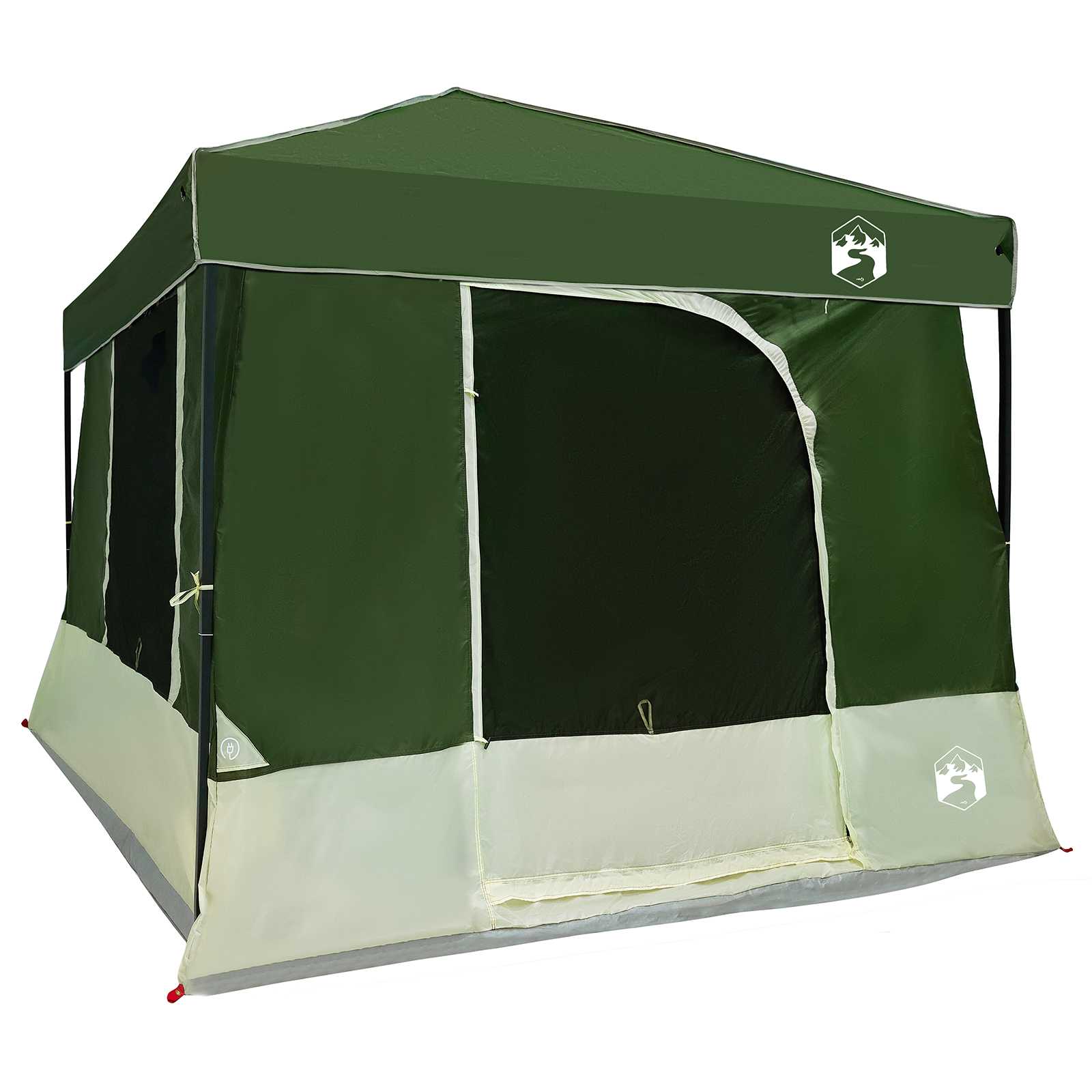 Set di Tende da Campeggio 2 pz 6 persona Verde