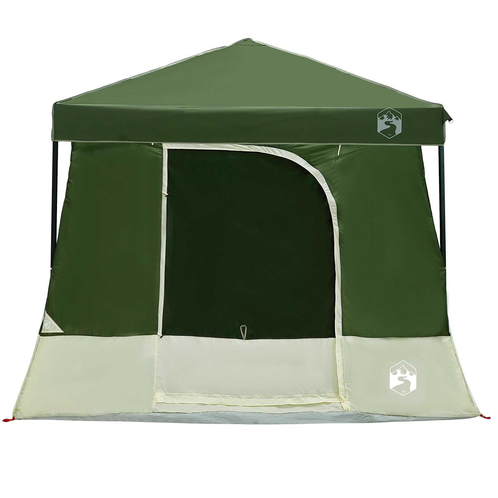 Set di Tende da Campeggio 2 pz 6 persona Verde