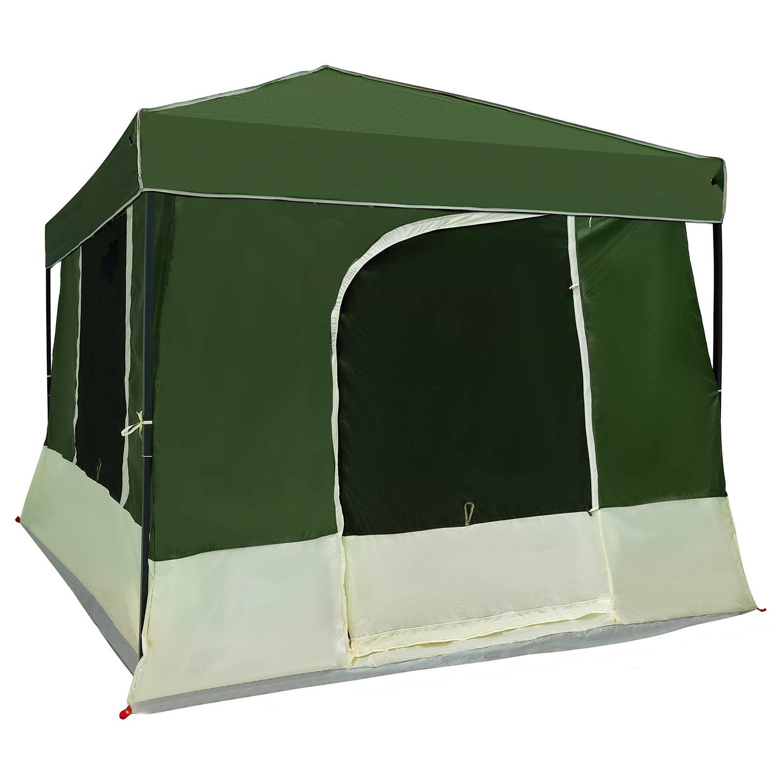 Set di Tende da Campeggio 2 pz 6 persona Verde