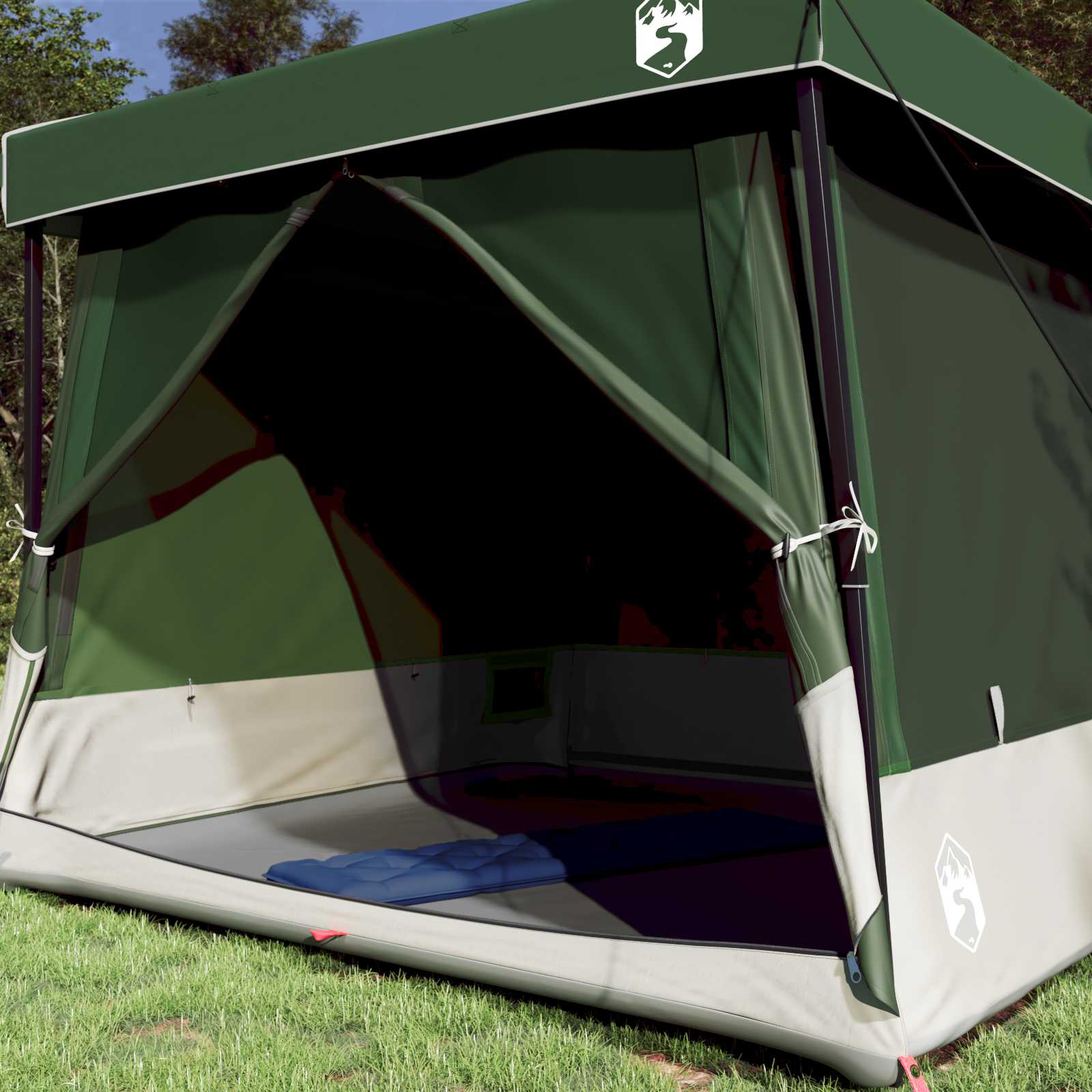 Set di Tende da Campeggio 2 pz 5 persona Verde