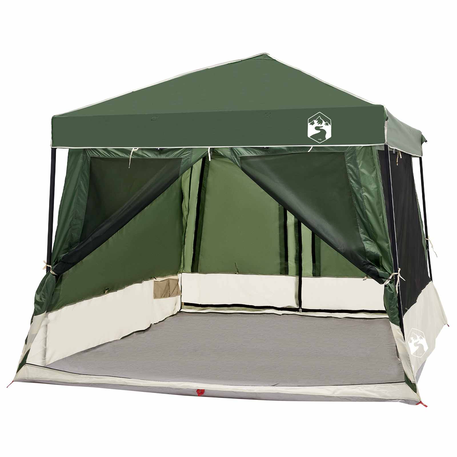 Set di Tende da Campeggio 2 pz 5 persona Verde
