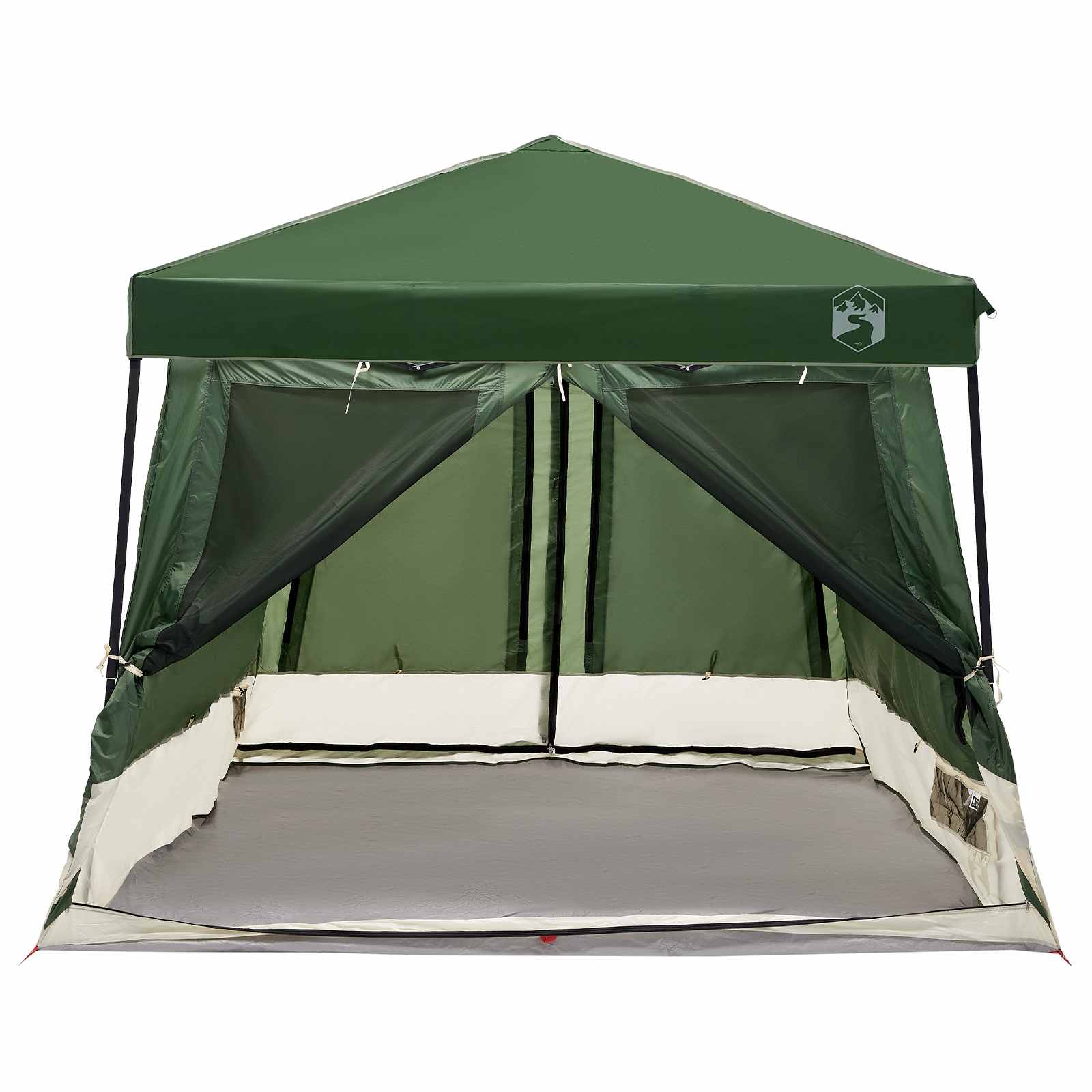 Set di Tende da Campeggio 2 pz 5 persona Verde