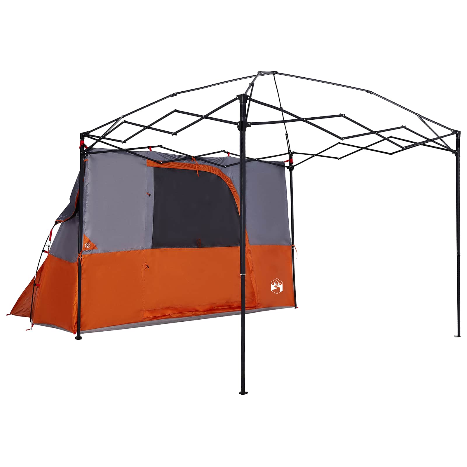 Set di Tende da Campeggio 2 pz 4 persona Arancione