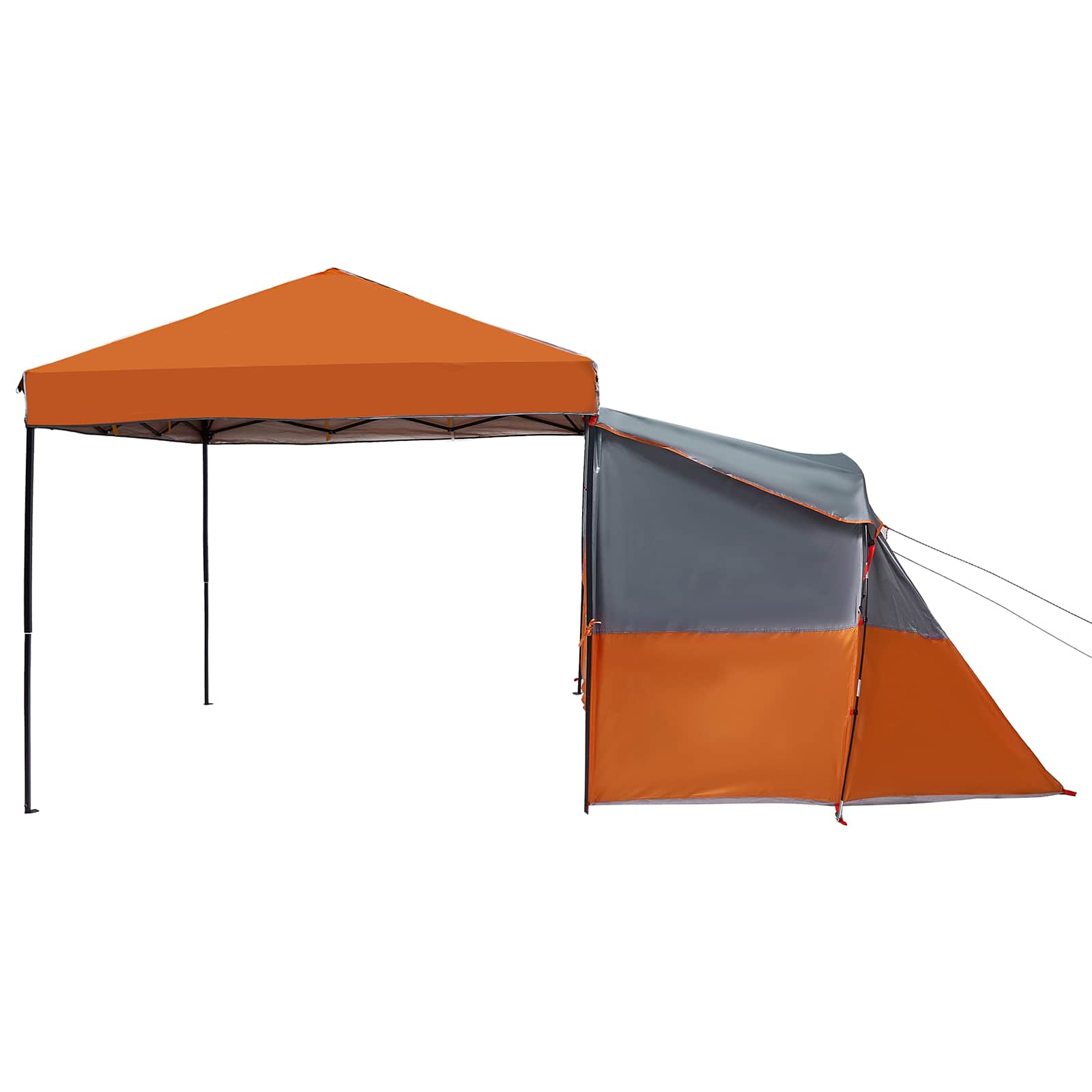 Set di Tende da Campeggio 2 pz 4 persona Arancione