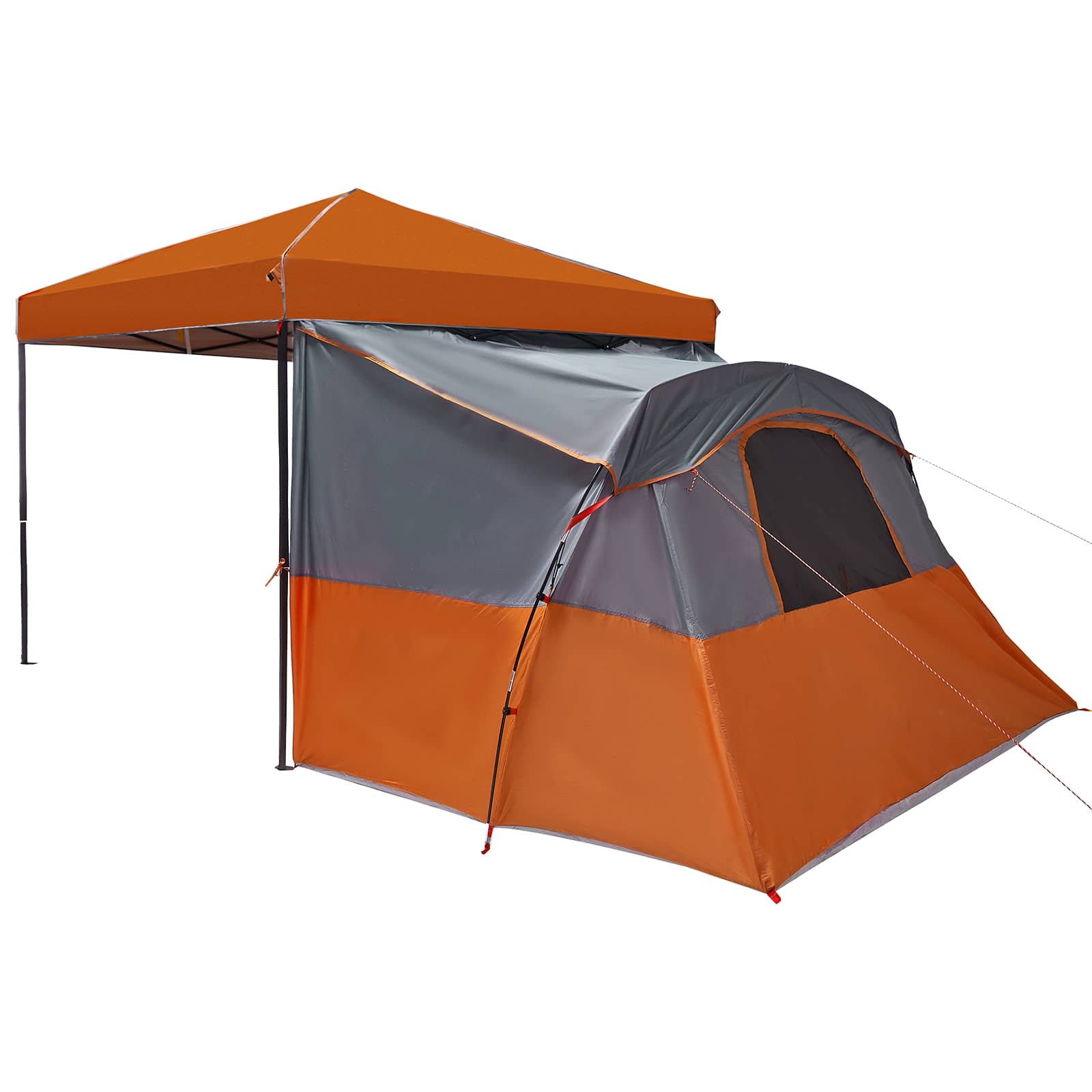 Set di Tende da Campeggio 2 pz 4 persona Arancione