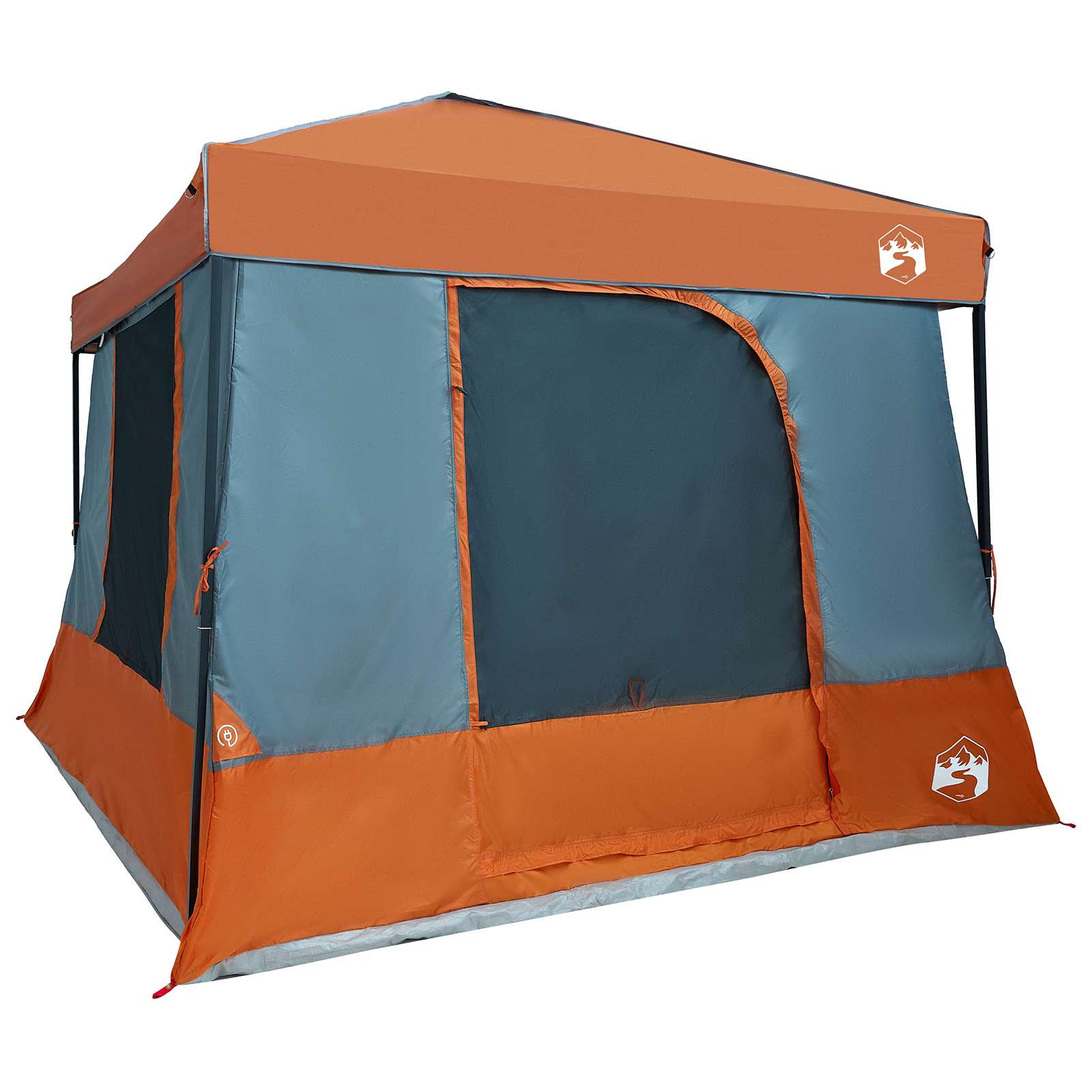 Set di Tende da Campeggio 2 pz 6 persona Grigio e arancione