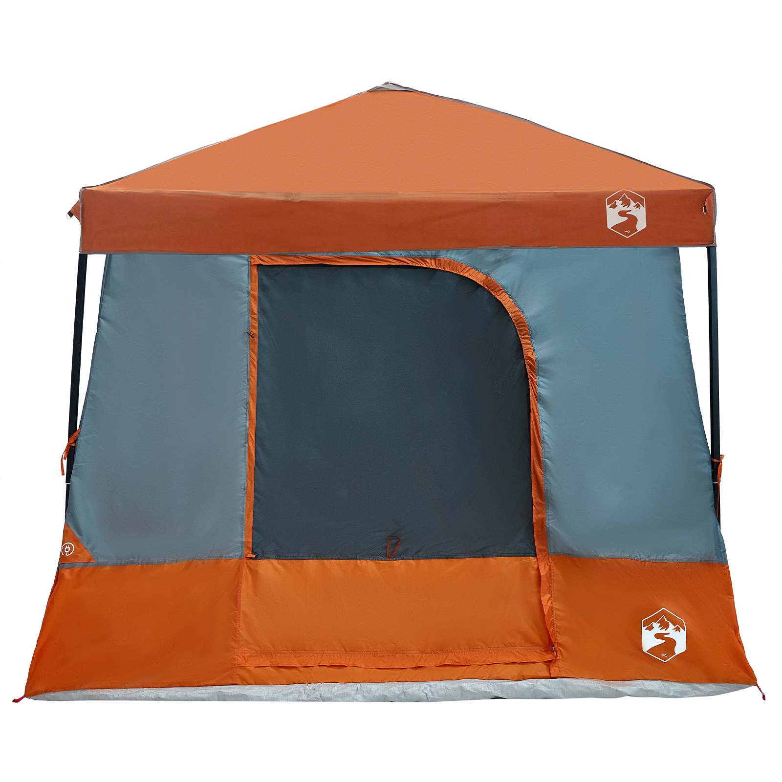 Set di Tende da Campeggio 2 pz 6 persona Grigio e arancione