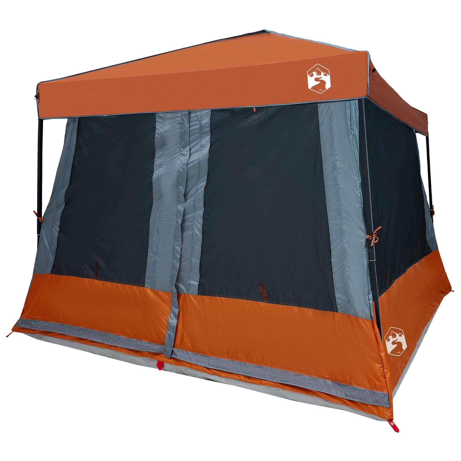 Set di Tende da Campeggio 2 pz 5 persona Grigio e arancione