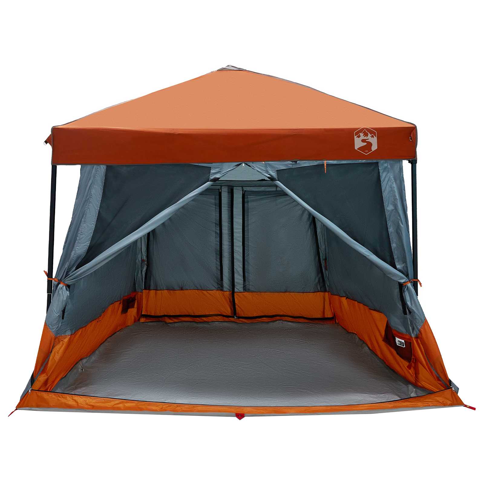 Set di Tende da Campeggio 2 pz 5 persona Grigio e arancione