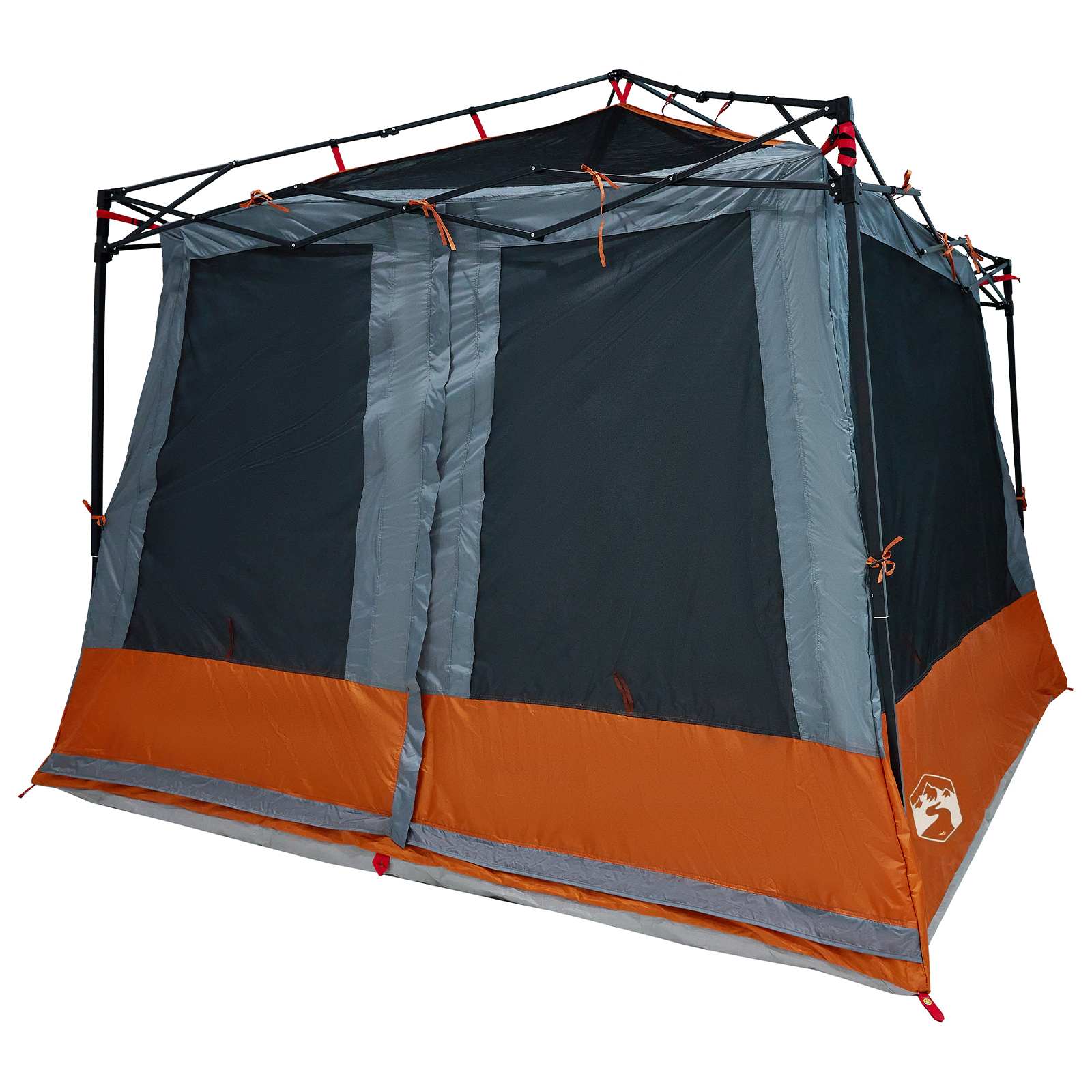 Set di Tende da Campeggio 2 pz 5 persona Grigio e arancione