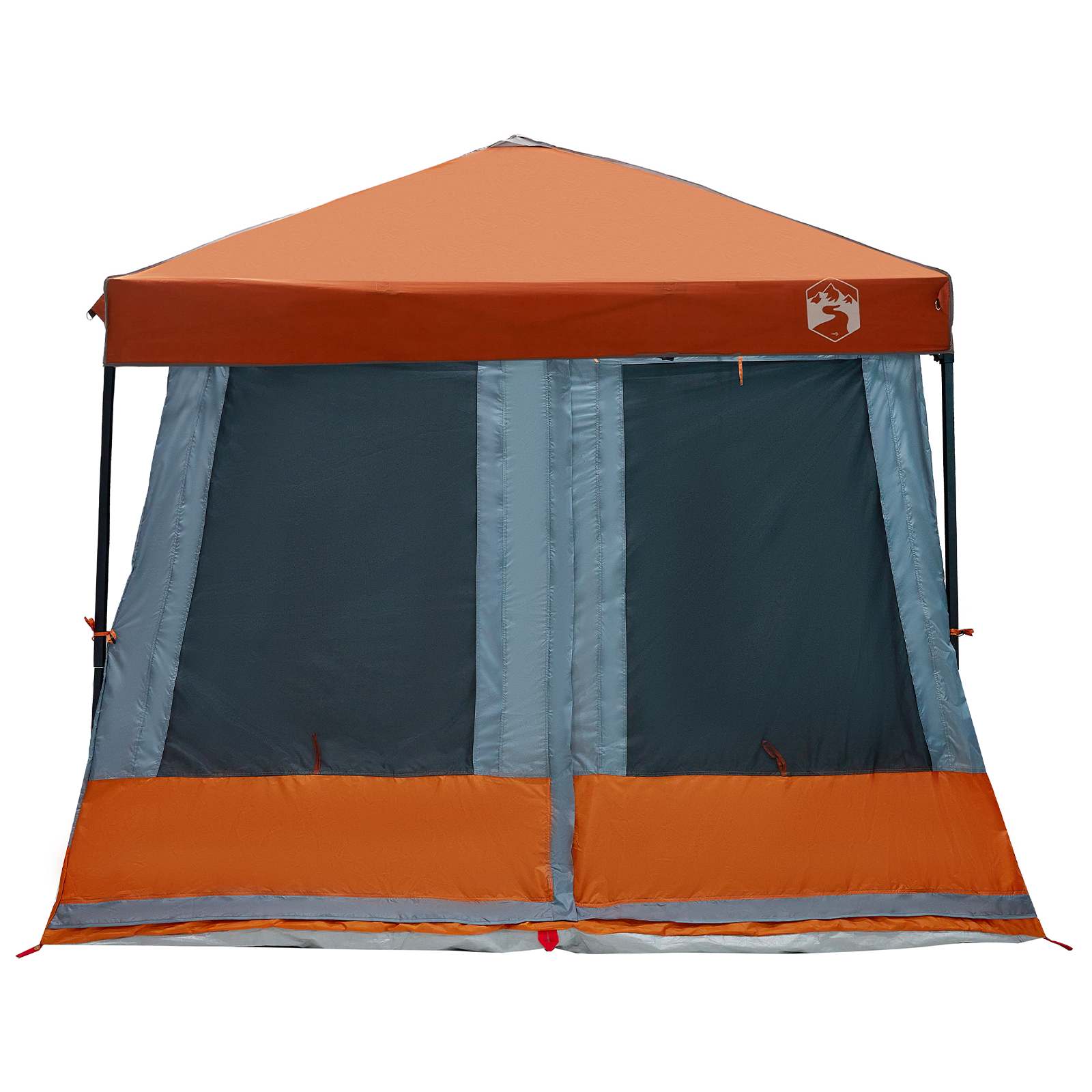 Set di Tende da Campeggio 2 pz 5 persona Grigio e arancione