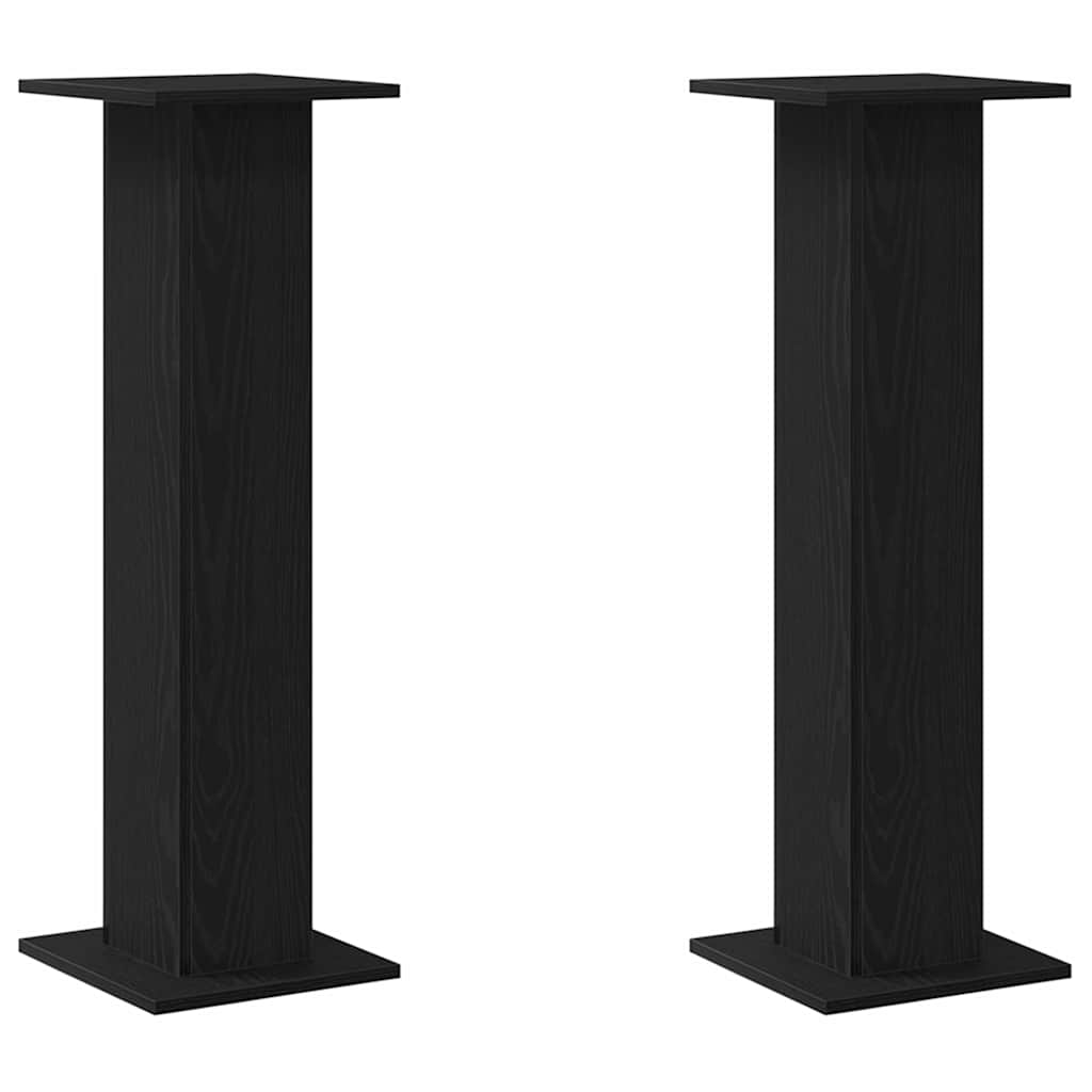 Supporto per piante 2 pz Rovere Nero 30 x 30 x 95 cm