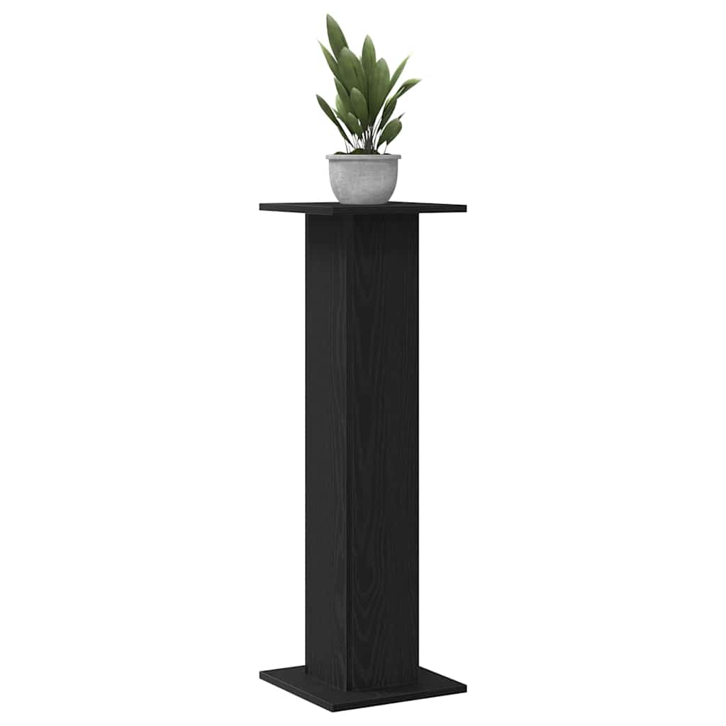Supporto per piante 2 pz Rovere Nero 30 x 30 x 95 cm