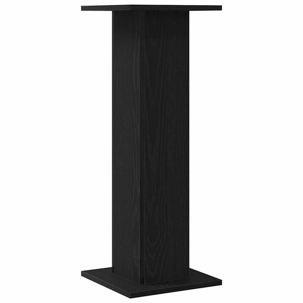 Supporto per piante 2 pz Rovere Nero 30 x 30 x 80 cm