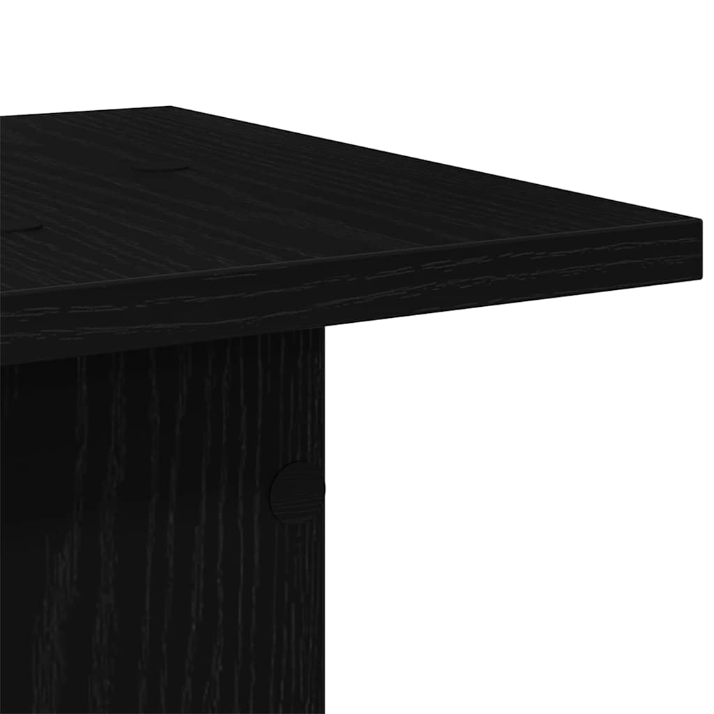 Supporto per piante 2 pz Rovere Nero 30 x 30 x 80 cm