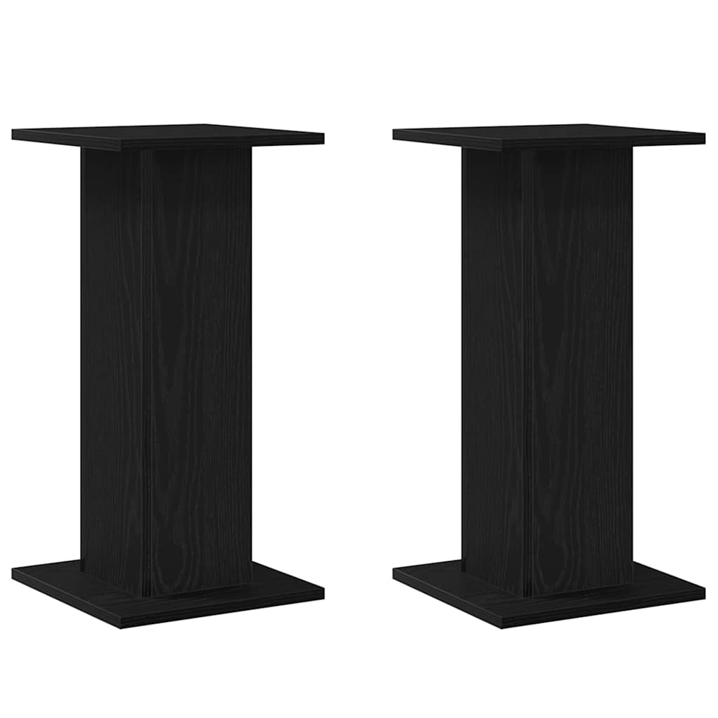 Supporto per piante 2 pz Rovere Nero 30 x 30 x 60 cm