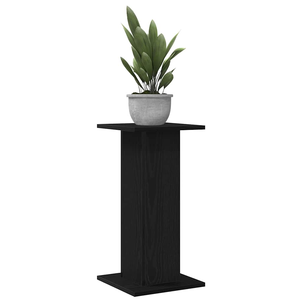 Supporto per piante 2 pz Rovere Nero 30 x 30 x 60 cm