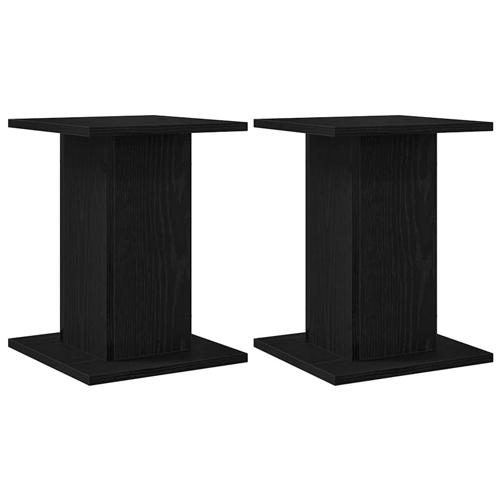 Supporto per piante 2 pz Rovere Nero 30 x 30 x 40 cm