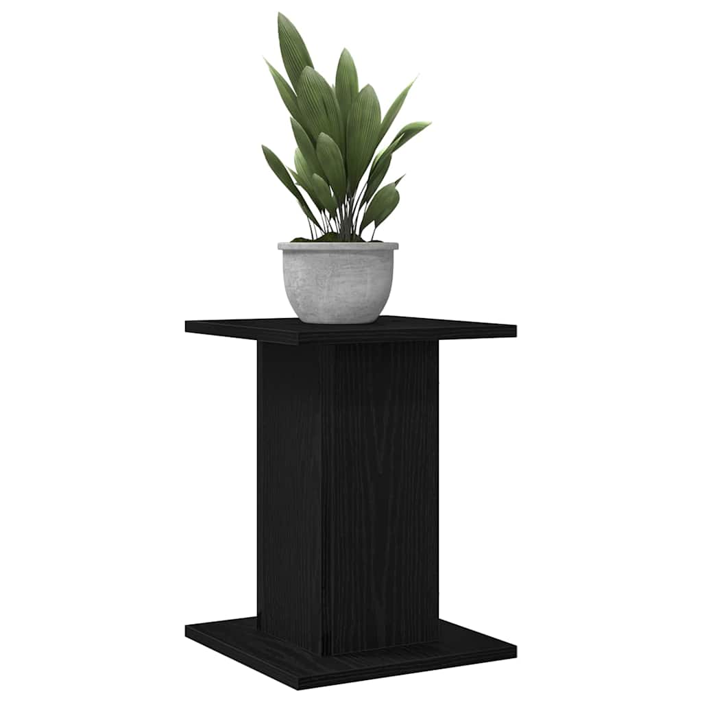 Supporto per piante 2 pz Rovere Nero 30 x 30 x 40 cm