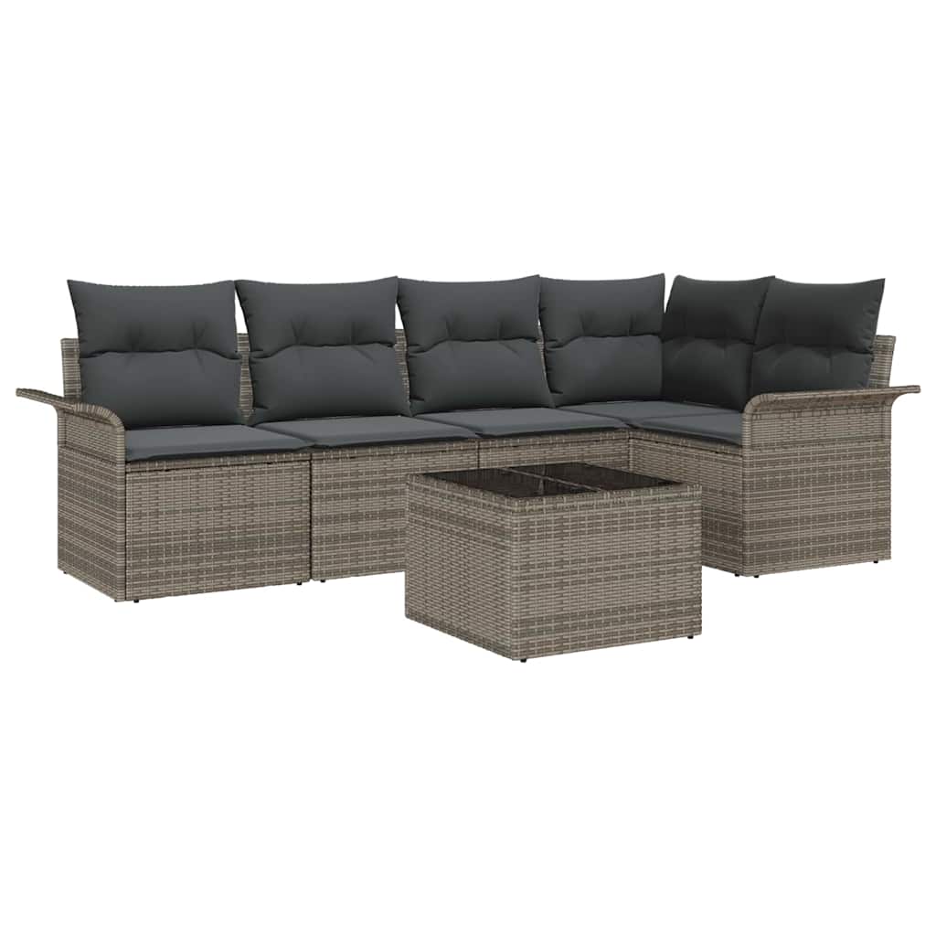 Set Divano da Giardino 6 pz polyrattan