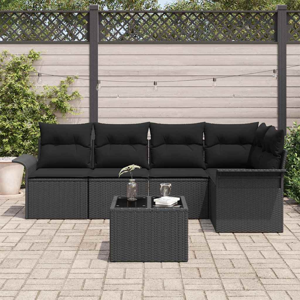 Set Divano da Giardino 6 pz polyrattan