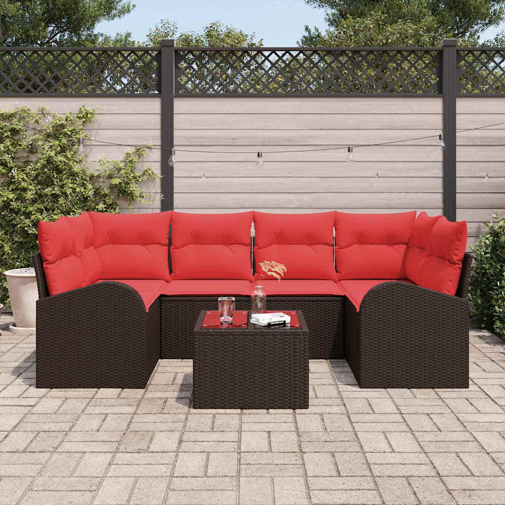Set Divano da Giardino Marrone 55 x 55 x 37 cm polyrattan