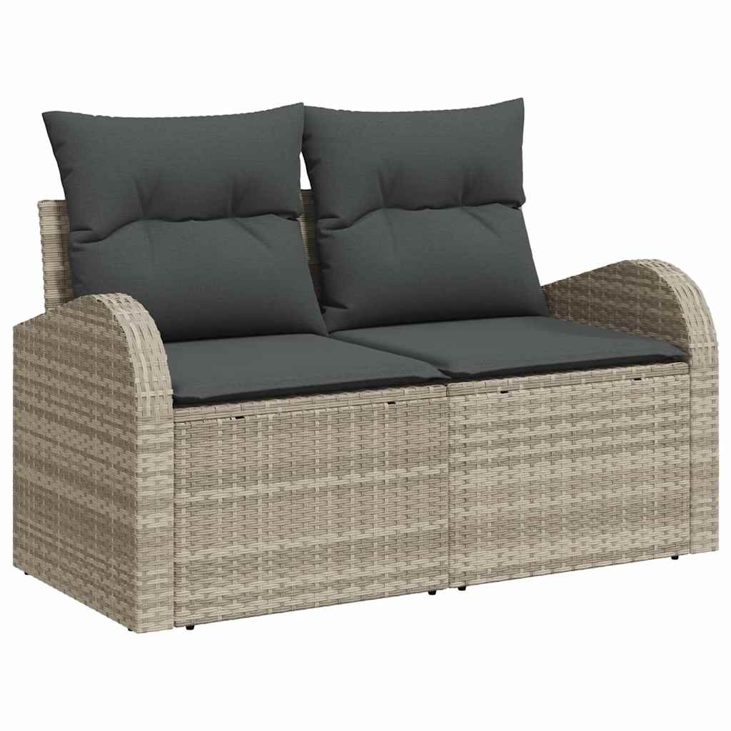 Set Divano da Giardino 7 pz Grigio chiaro