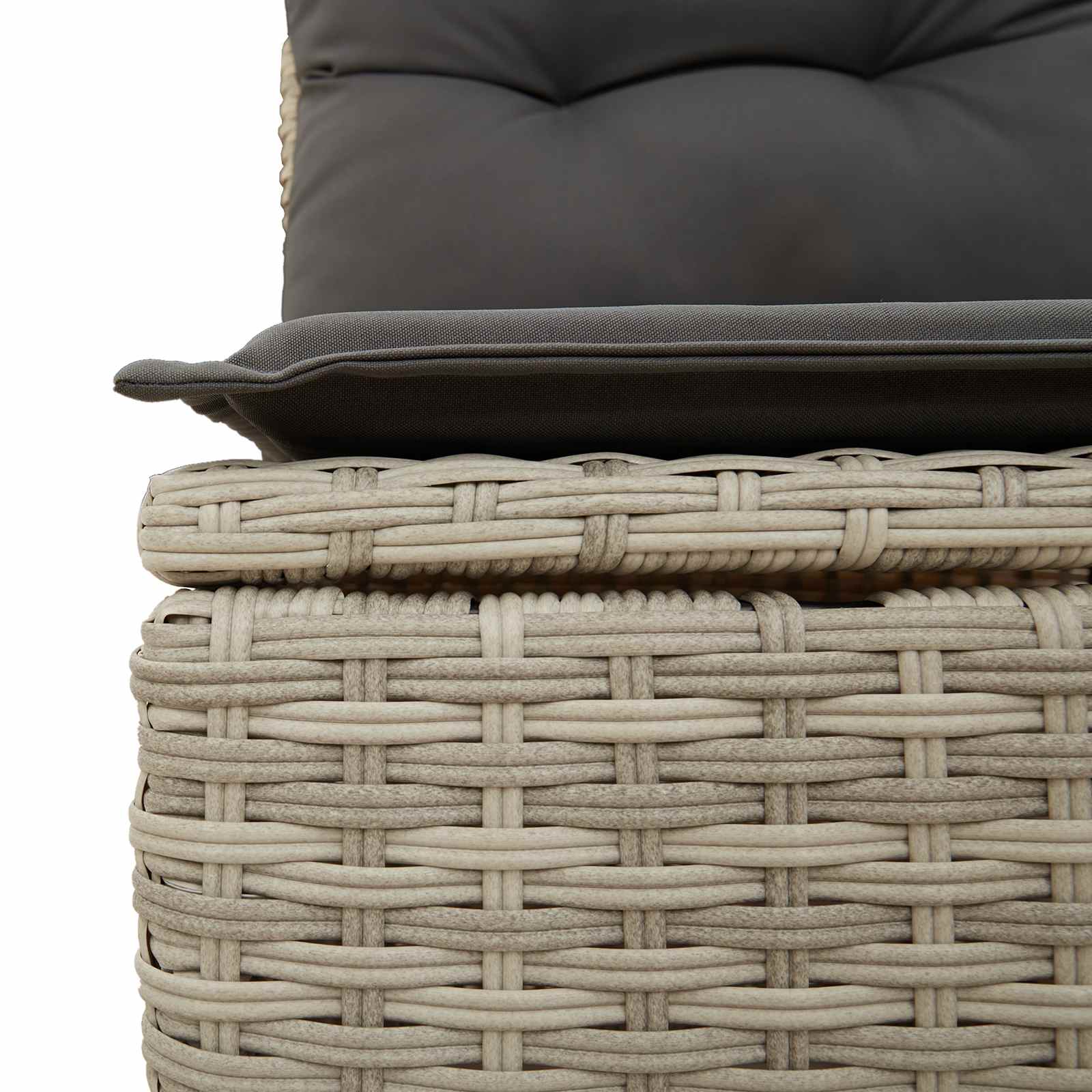 Set di divani 6 pz Grigio chiaro polyrattan