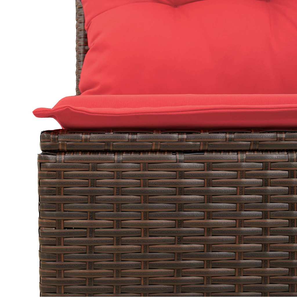 Set di divani 7 pz Marrone polyrattan