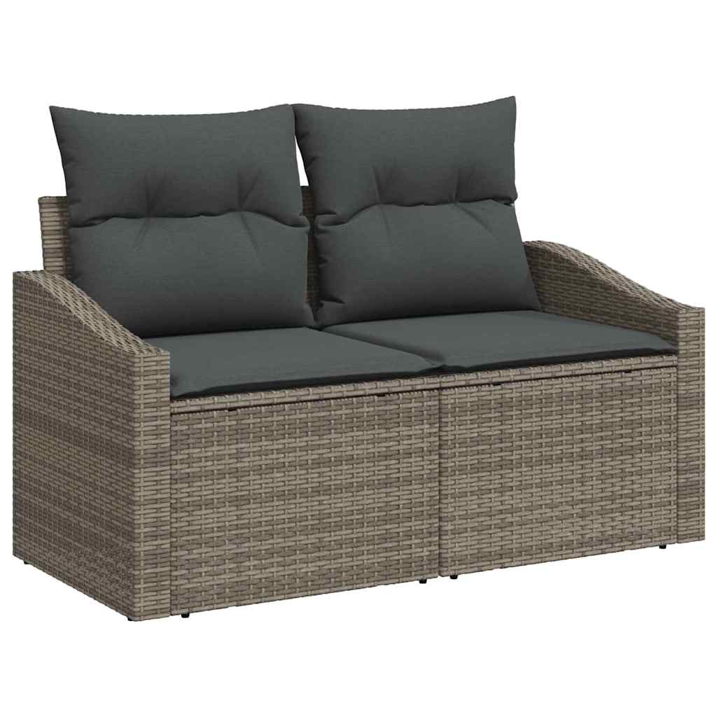Set di divani 6 pz Grigio polyrattan