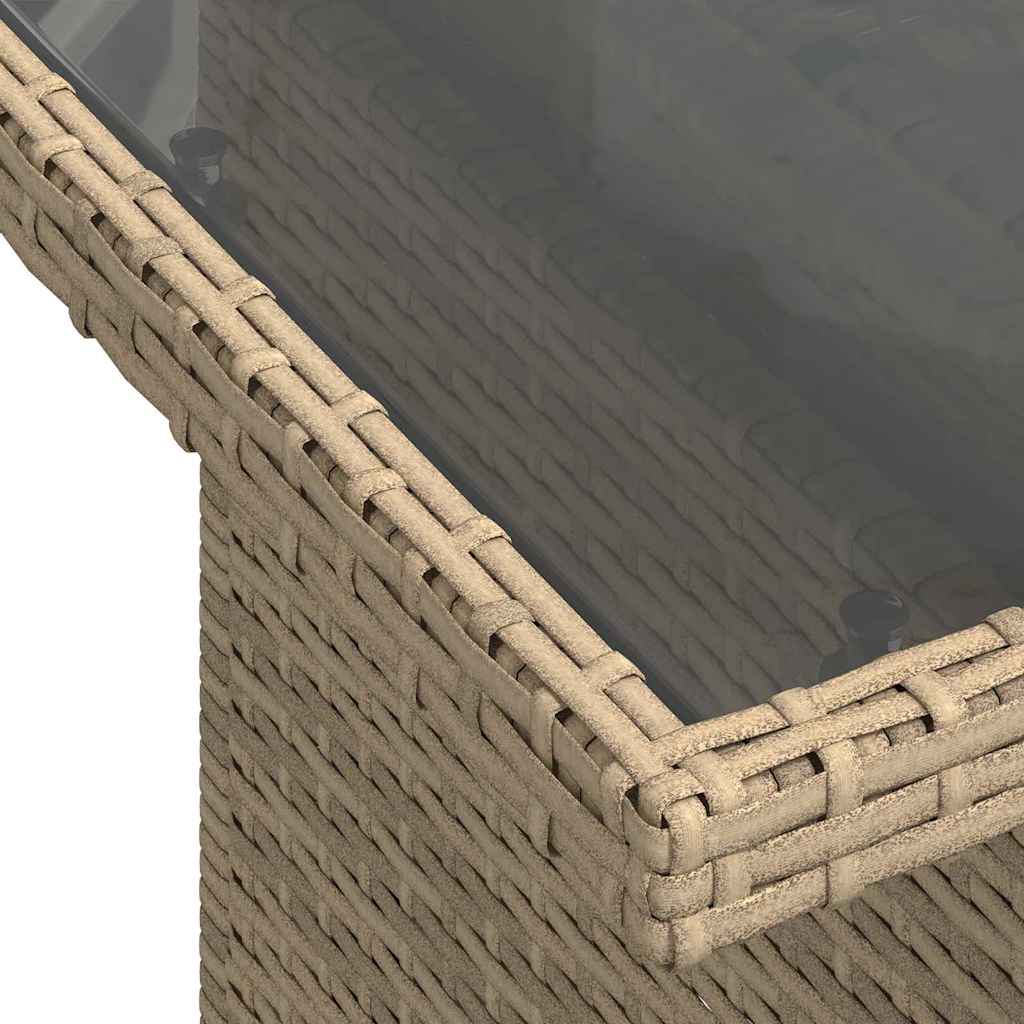 Set Divano da Giardino 5 pz Beige polyrattan