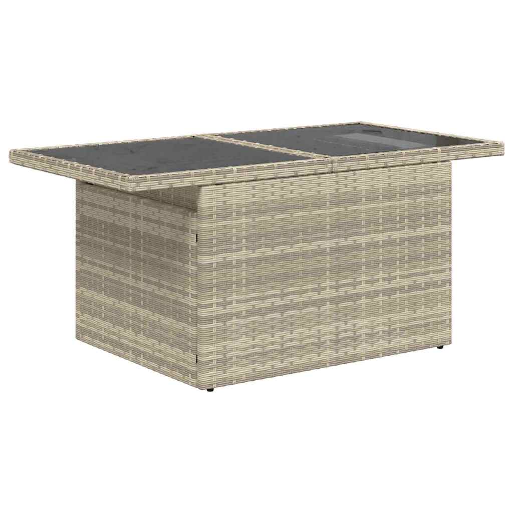 Set da pranzo per esterni 5 pz Grigio chiaro Poly Rattan